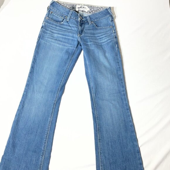 Ariat Womens Real Denim Bootcut Jeans Size 27L Medium Wash Stretch Casual - Picture 3 of 14